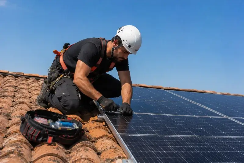 Maintenance et monitoring de panneaux solaires à Larmor-Baden